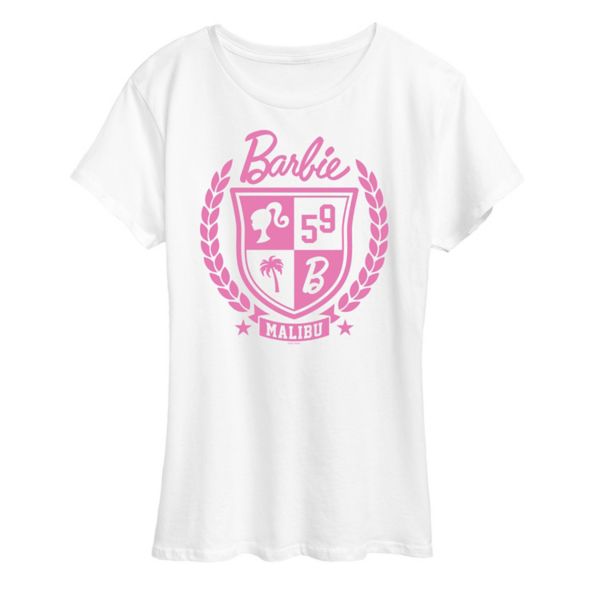 

Женская футболка с принтом Malibu Seal Barbie, белый