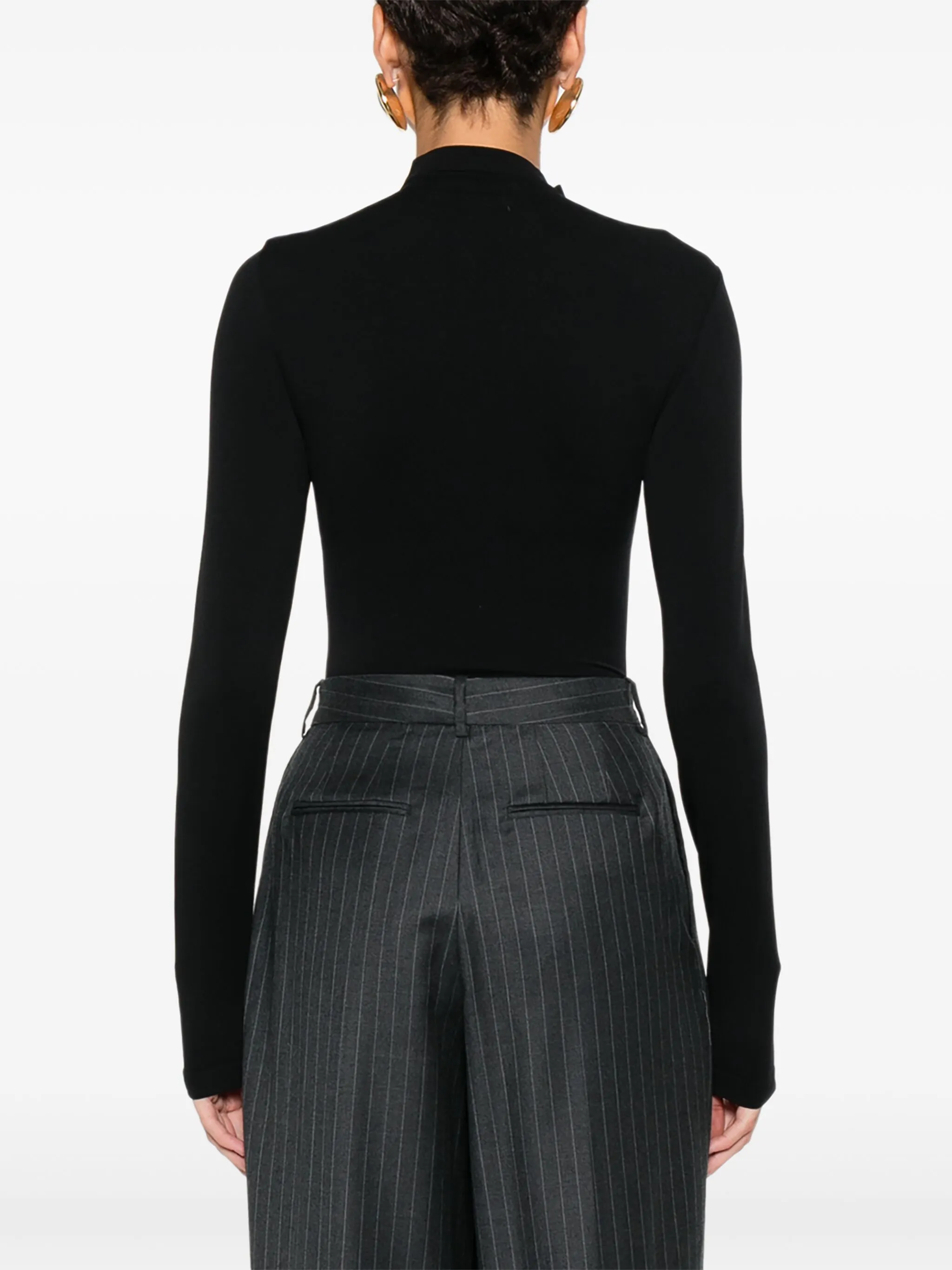 

Боди с длинными рукавами Wolford, черный