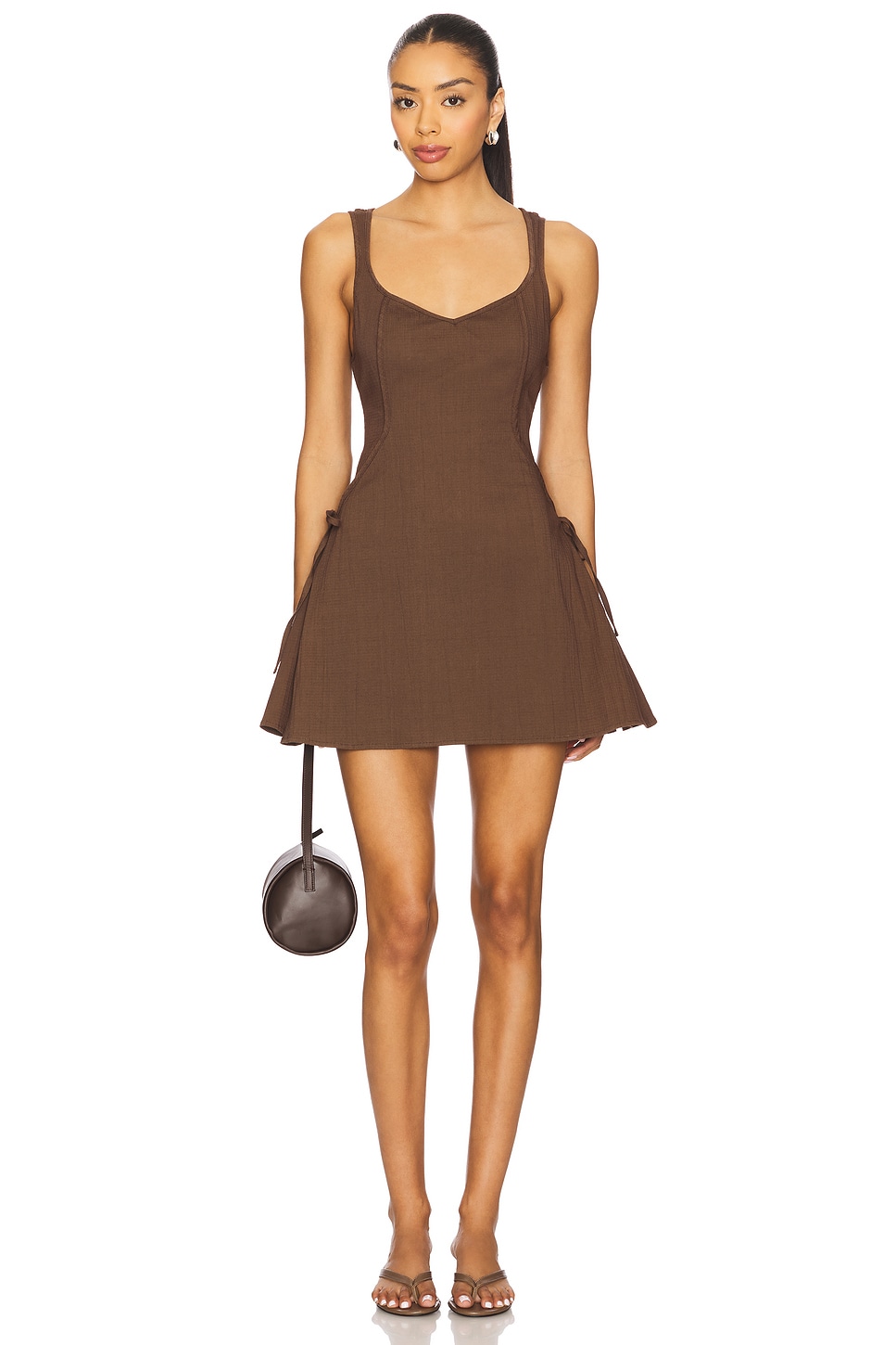 

Платье мини Free People X free-est forever fancy в цвете карафе, carafe