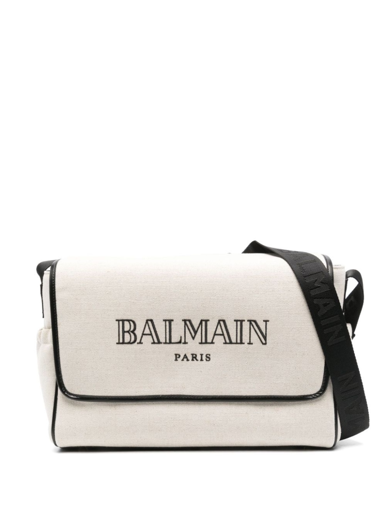 

Пеленальная сумка с вышитым логотипом Balmain Kids, нейтральный