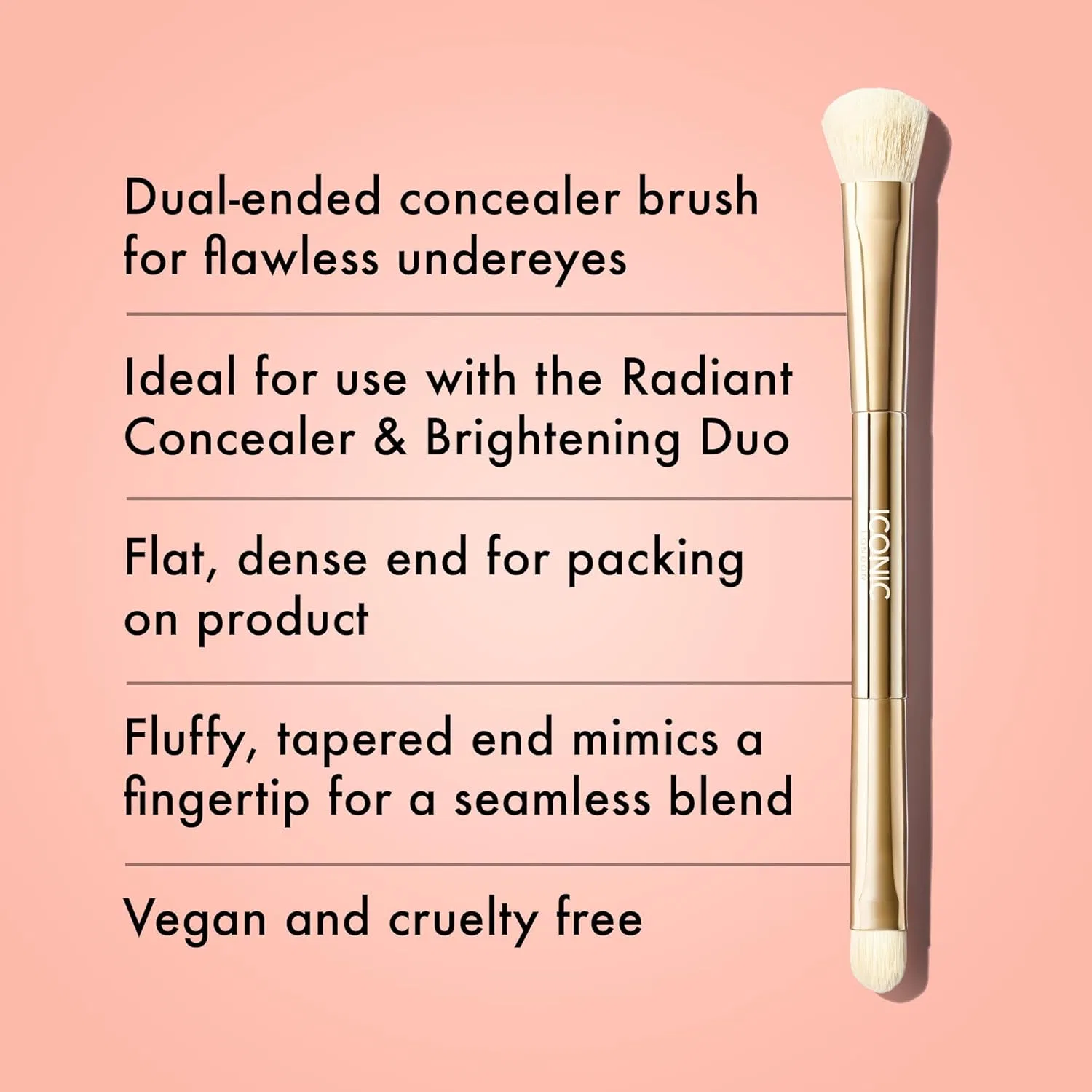 Консилерная кисть Iconic London Duo Brush для жидких и кремовых средств — фото 2