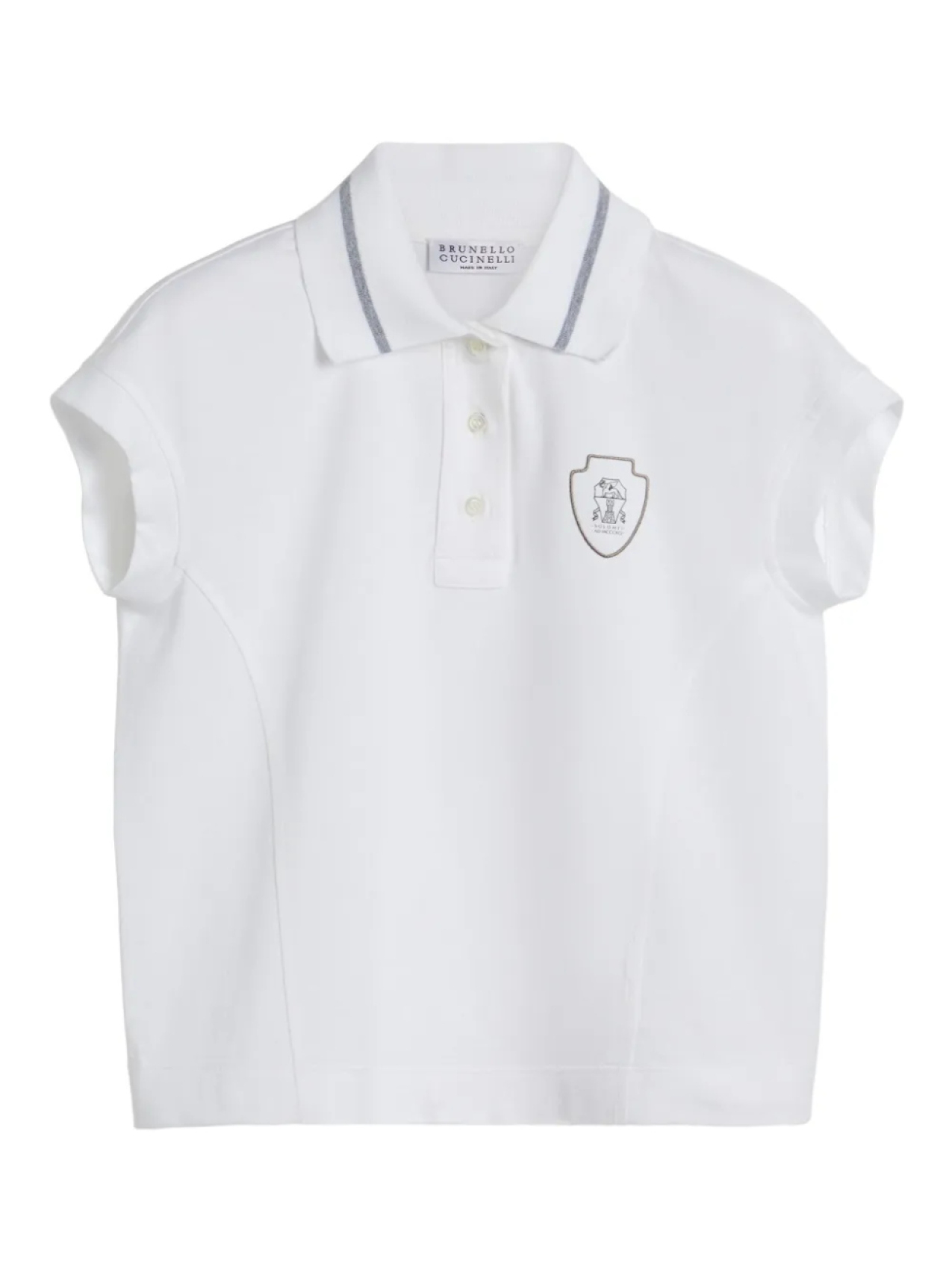 

Рубашка-поло Brunello Cucinelli Kids с логотипом, белый
