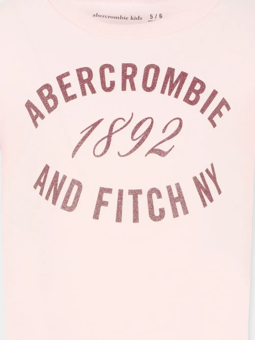 Футболка с принтом логотипа ABERCROMBIE FITCH KIDS, розовый — фото 3