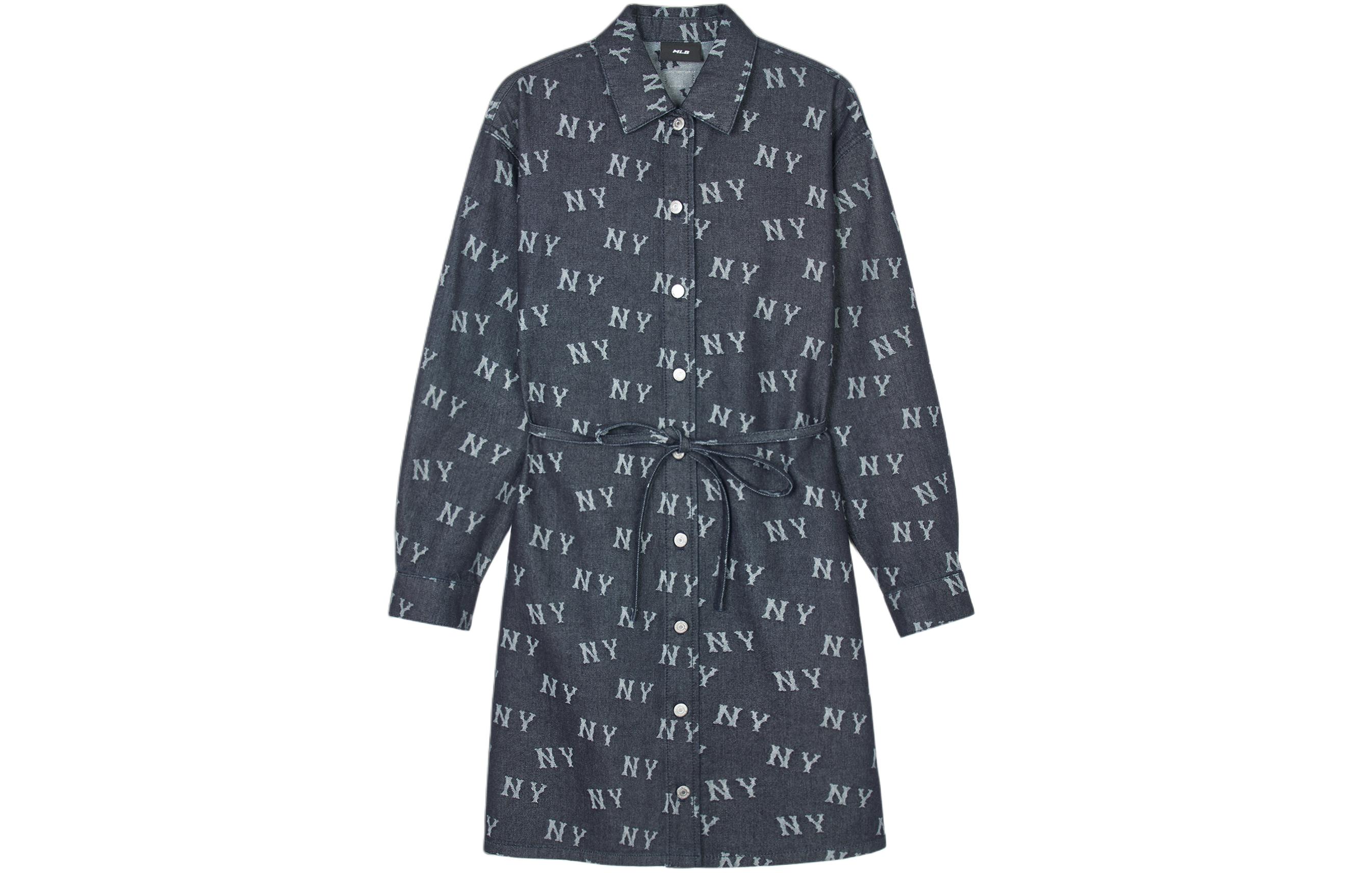 

SS24 New York Yankees Длинное платье с рукавами Женское Темно-синее MLB