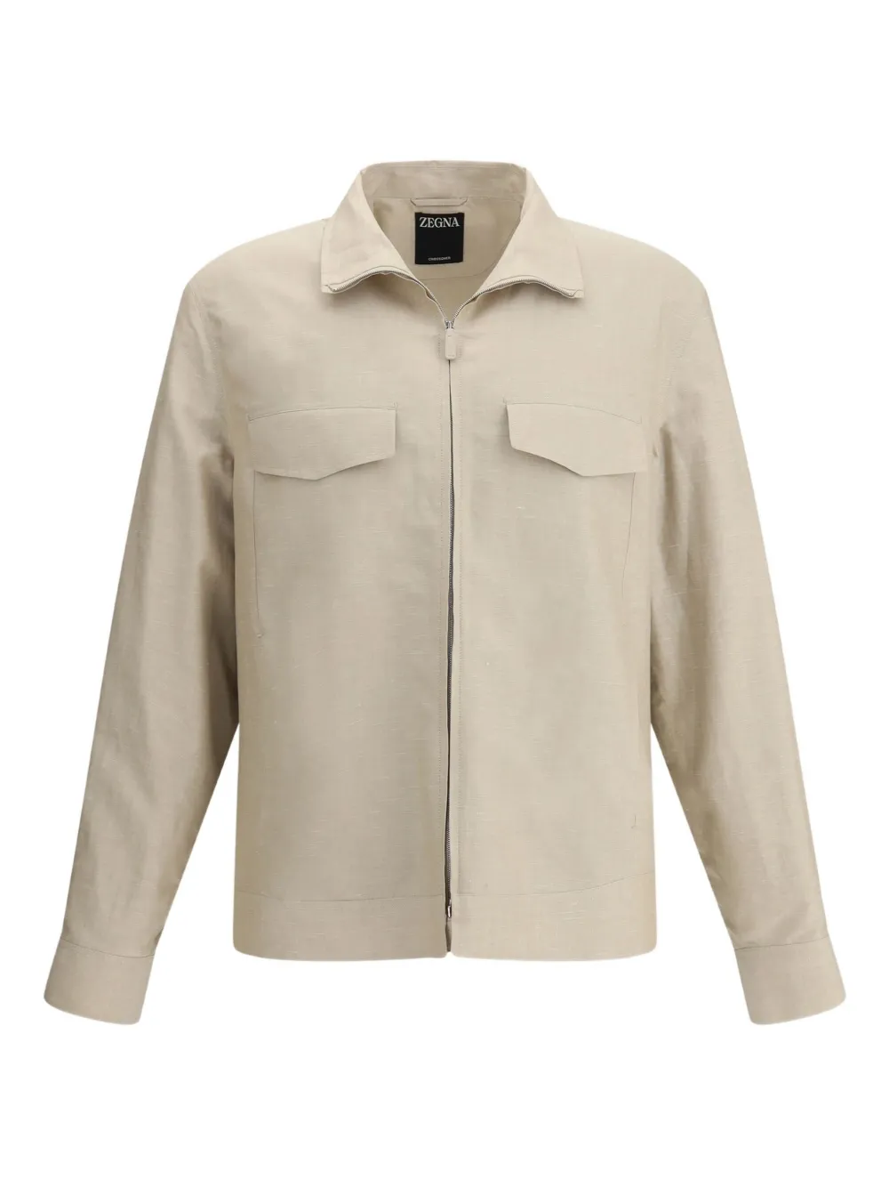 

Куртка-рубашка на молнии Zegna, нейтральный