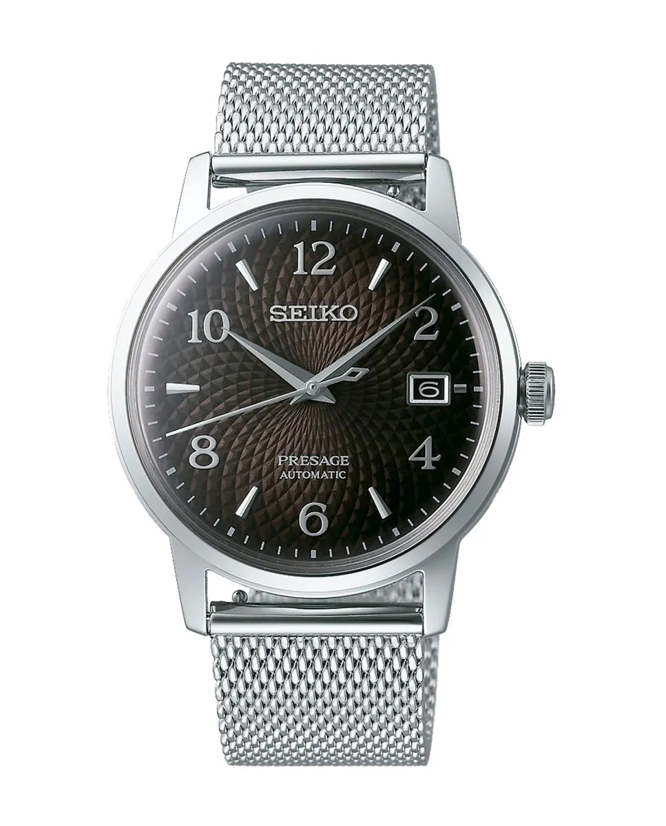 

Мужские часы Presage SRPF39J1 из стали с серебряным ремешком Seiko, серебряный