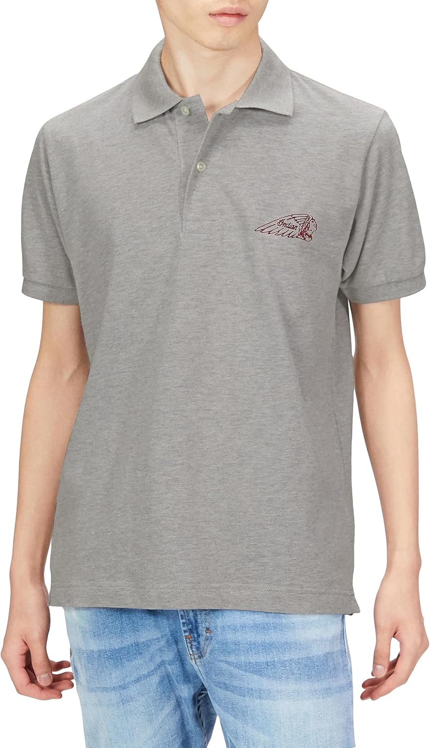 

Индийская рубашка-поло IC-2752 из плотной ткани, с клеймом Indian, серый