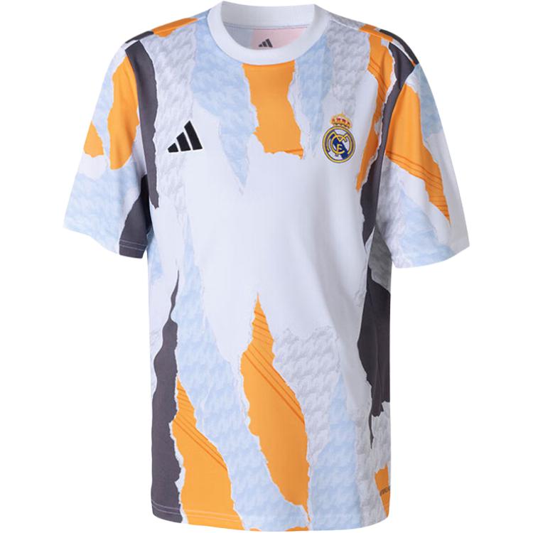 

Футболка изображение цвет kids' Adidas, белый/оранжевый/синий