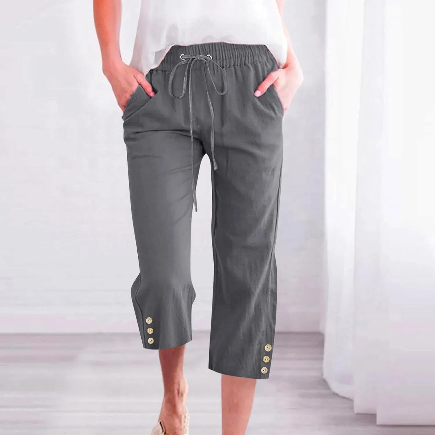 Шорты свободные, женские, Dark Gray — фото 2