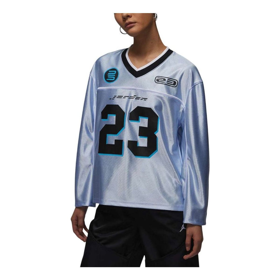 

Джерси (WMNS) Air Jordan Long Sleeve Jersey Asia Sizing 'Hydrogen Blue', синий