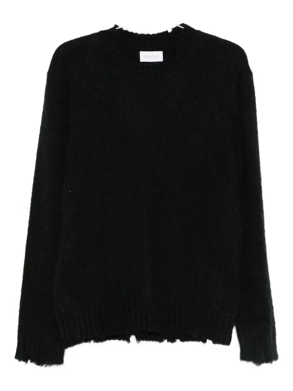 

Свитер с необработанным краем Diana Studio, черный
