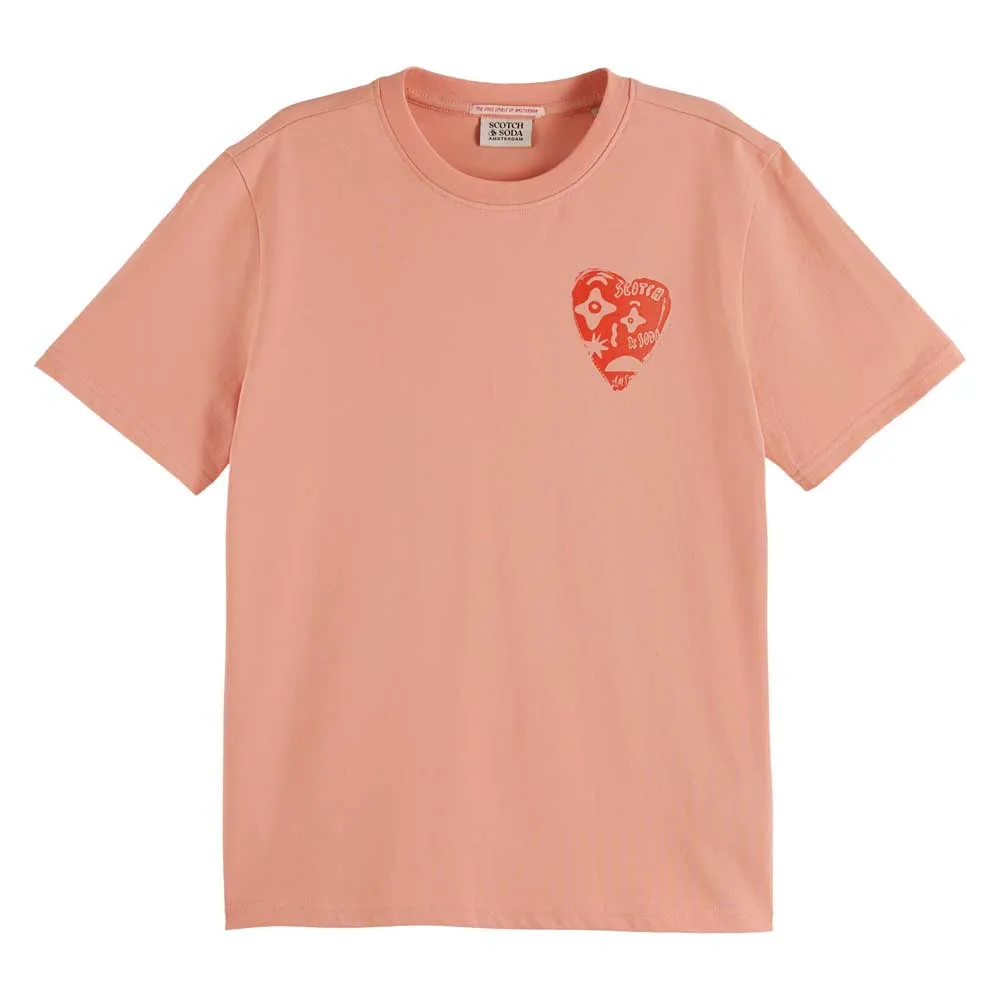 

Футболка с коротким рукавом Scotch & Soda Art Work Regular Fit, розовый