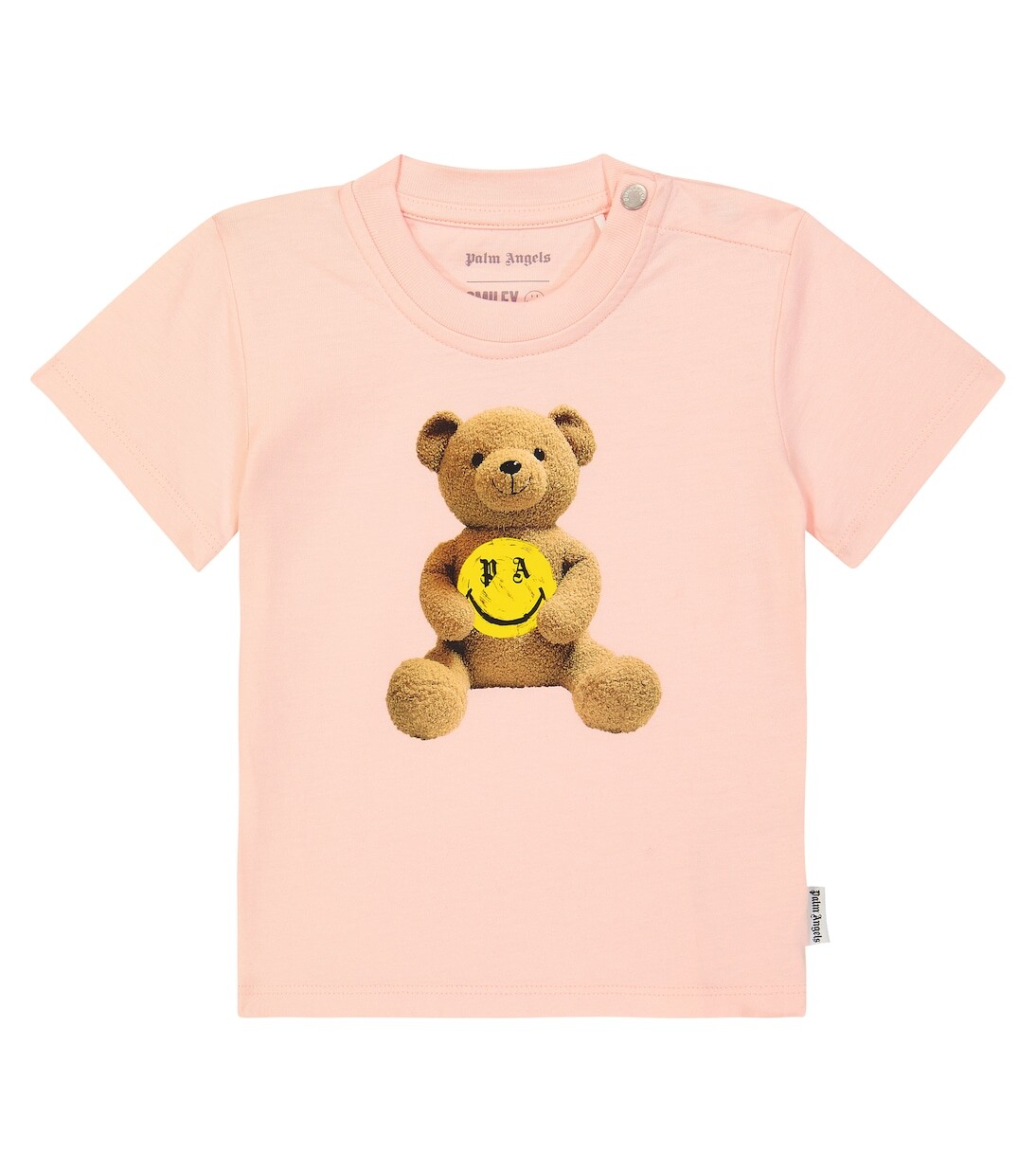 

Футболка из хлопкового джерси с детским принтом Palm Angels Kids, розовый