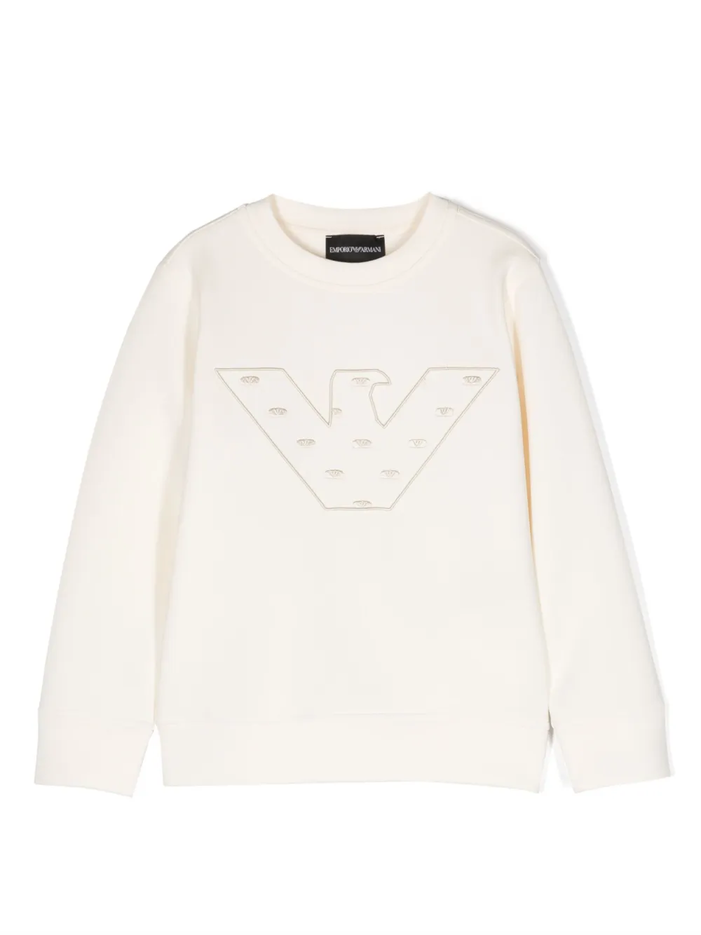 

Толстовка с вышитым логотипом Emporio Armani Kids, нейтральный