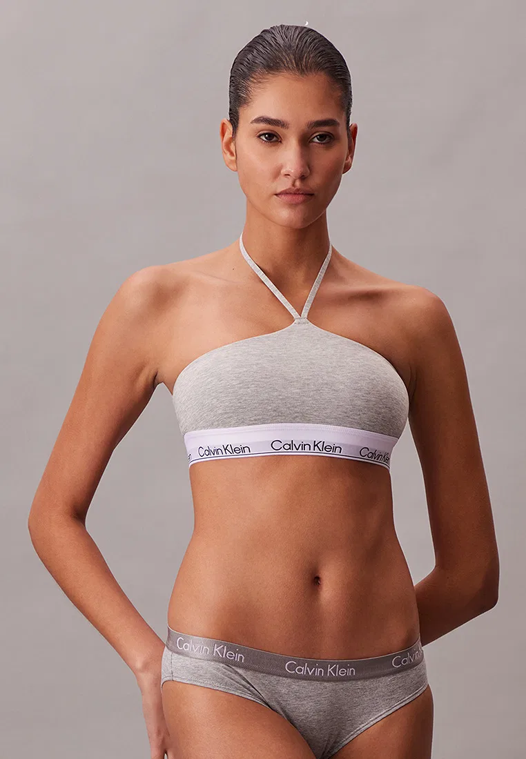 Бюстгальтер-бралетт, на тонких бретелях, Calvin Klein Underwear, серый