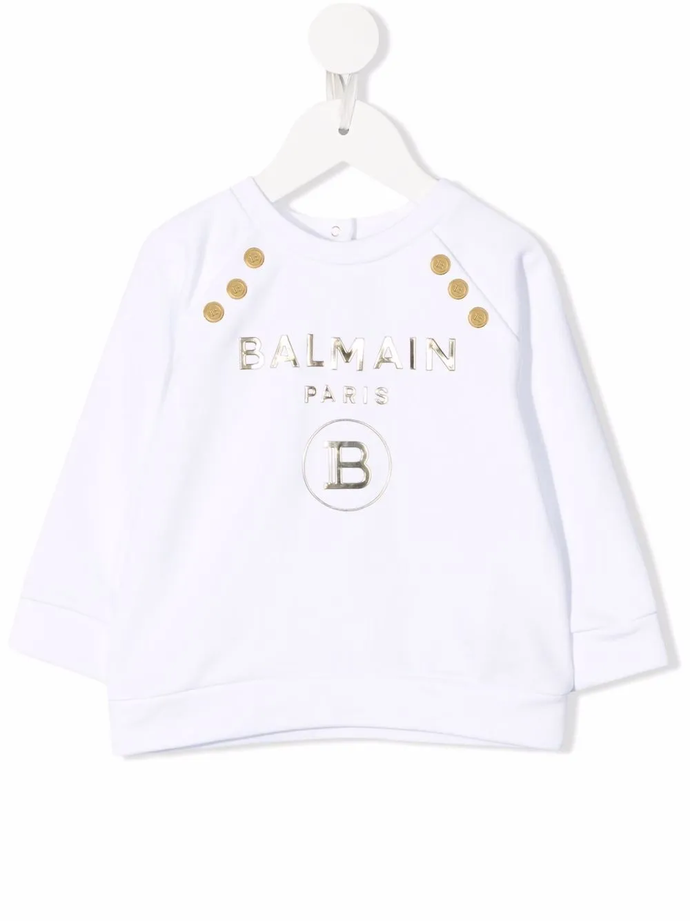 

Толстовка с логотипом Balmain Kids, белый