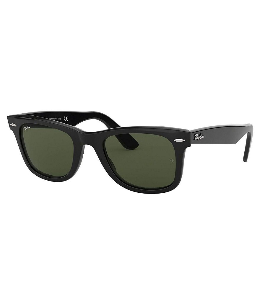 

Мужские однотонные классические солнцезащитные очки Ray-Ban Wayfarer, черный