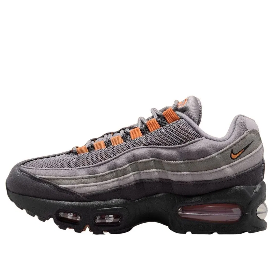 Кроссовки детские Nike Air Max 95 Big Bubble, серый/темно-серый/оранжевый