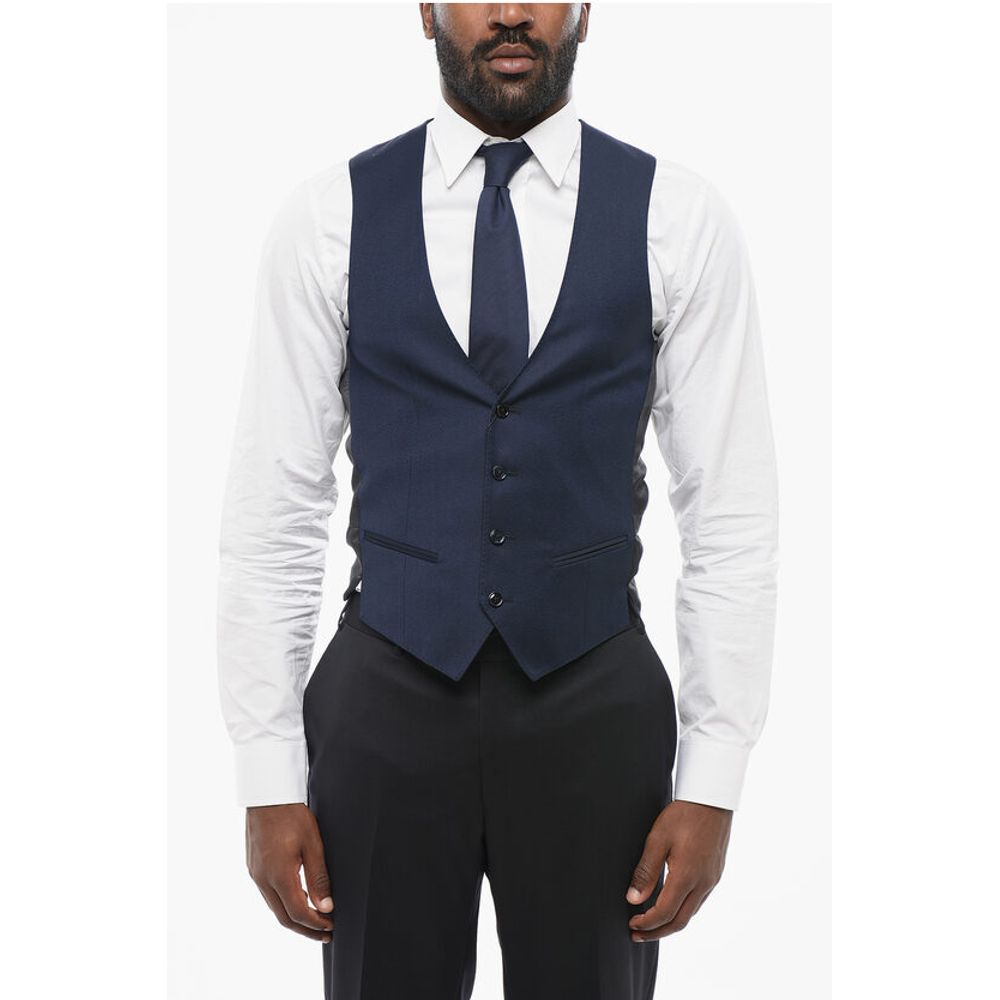 

Шерстяной жилет CODE на 4 пуговицах Corneliani, Blue