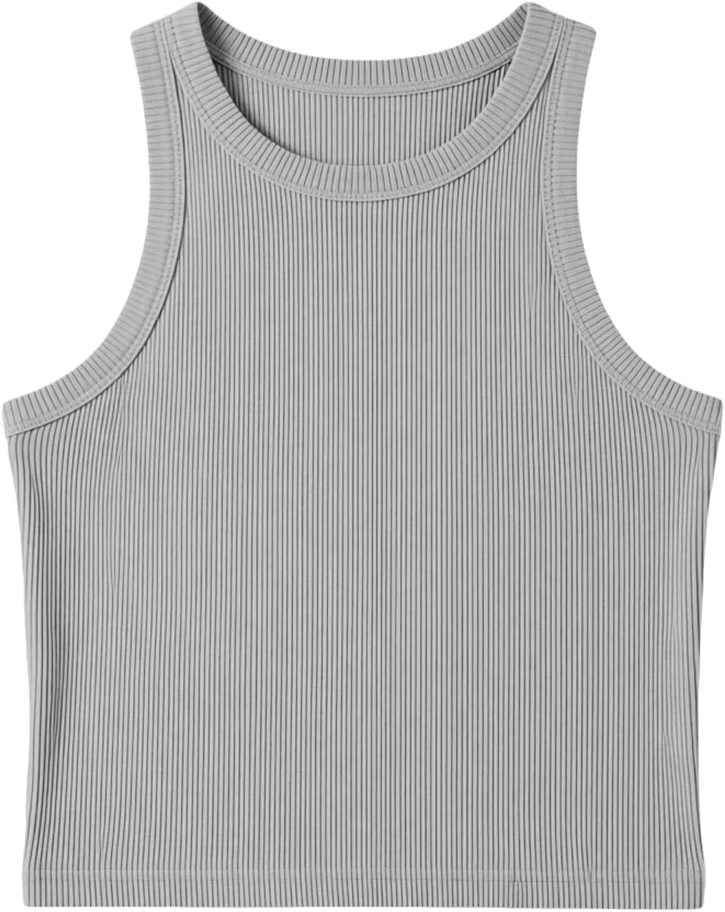 Детский топ без рукавов Ribbed Knit Tank Tops, серый — фото 3
