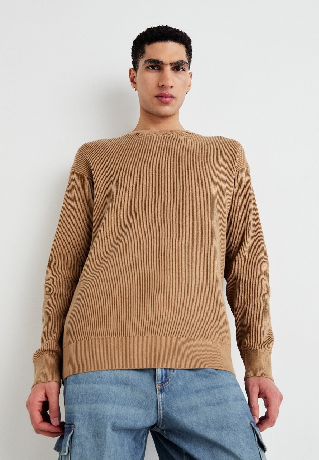 

Джемпер OVERSIZED PLAITED CREW GAP, коричневый