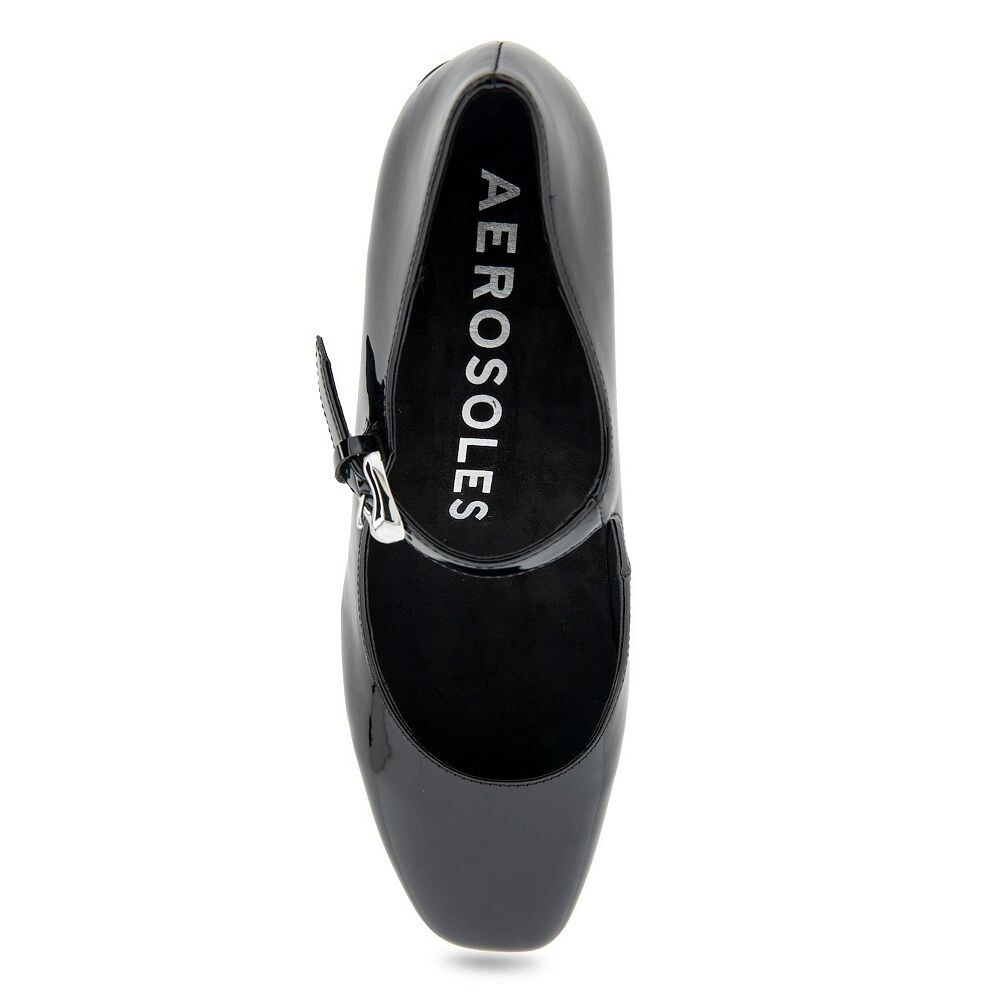 Аэрозоли Cali Женские туфли Mary Jane Heels Aerosoles, цвет Black Patent Faux Leat — фото 4