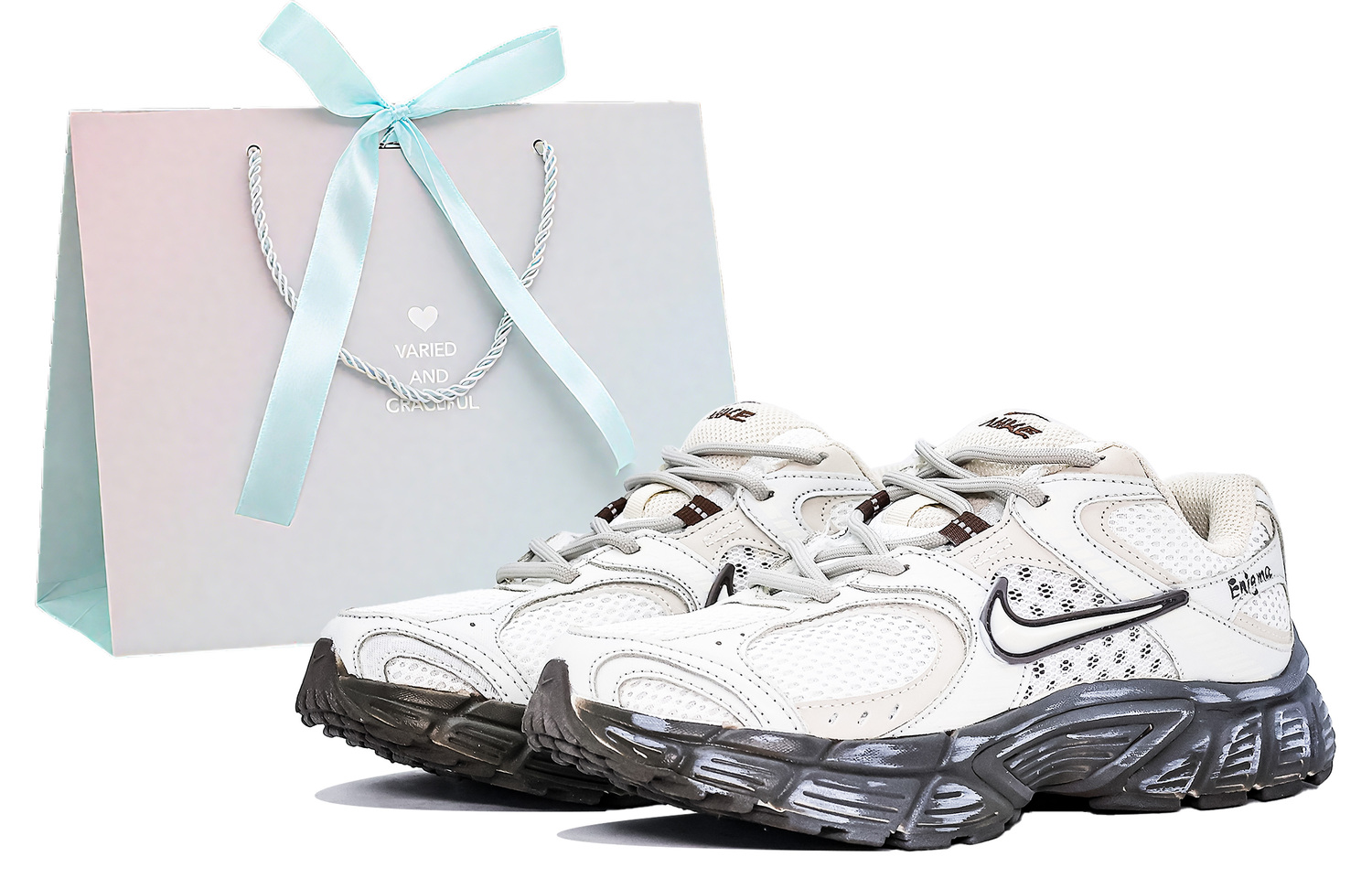 

Nike Женские низкие беговые кроссовки V5 RNR с амортизацией и износостойкостью, цвет экрю