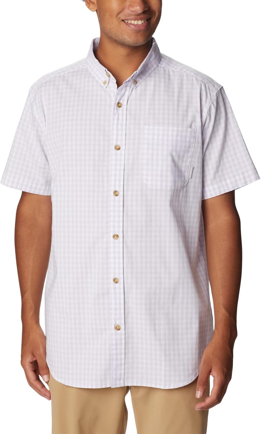 

Columbia мужская рубашка Rapid Rivers II с коротким рукавом, Purple Tint Gingham