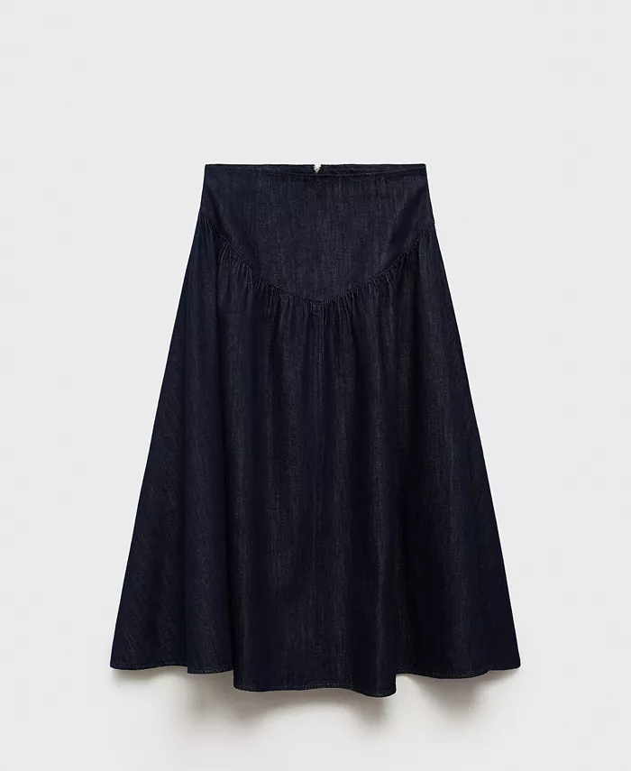 

Юбка Women's Flared Denim Skirts MANGO, синий