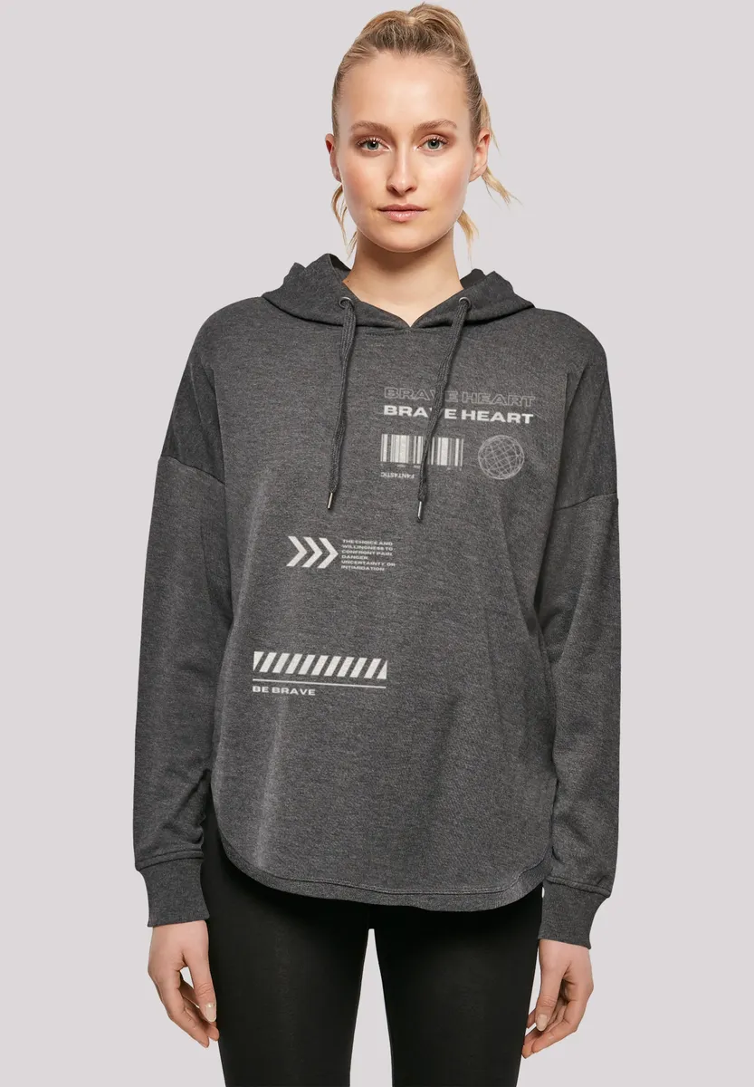 

Толстовка F4NT4STIC "Brave Heart OVERSIZE HOODIE", принт, цвет Charcoal