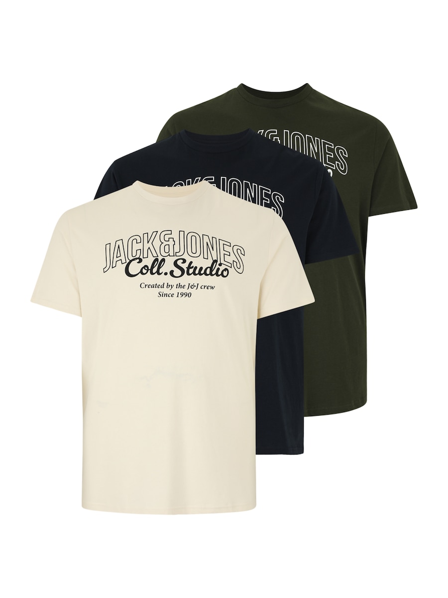 

Рубашка Jack & Jones Plus JJMAKOTO, Dark Green/Wool White