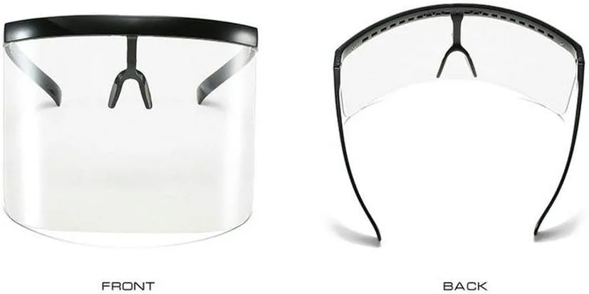 

Футуристические солнцезащитные очки-щиток большого размера с плоским верхом, прозрачным защитным чехлом, ветрозащитной маской большого размера mincl, Black