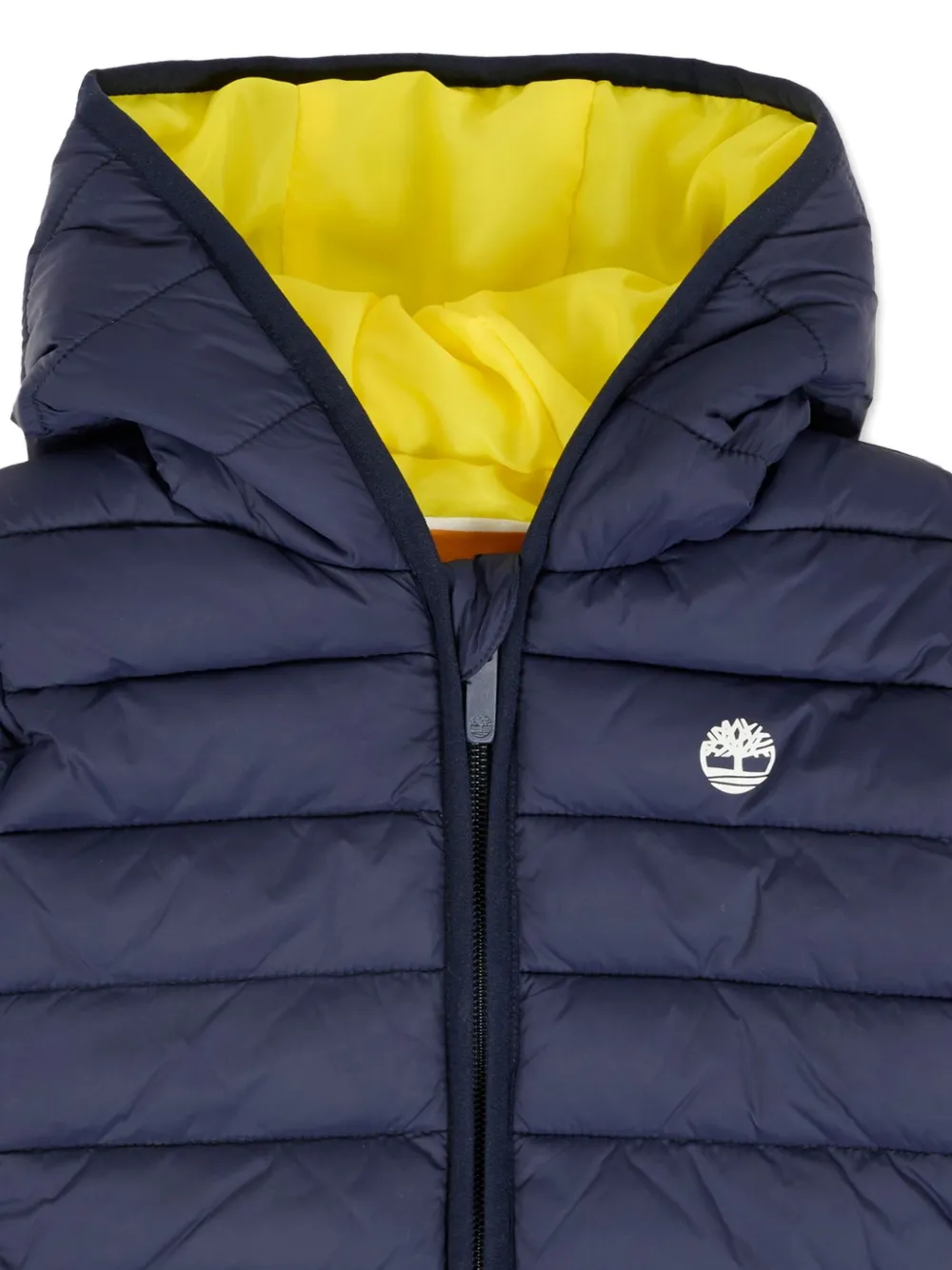 Стеганая куртка с капюшоном и логотипом Timberland Kids, синий — фото 3
