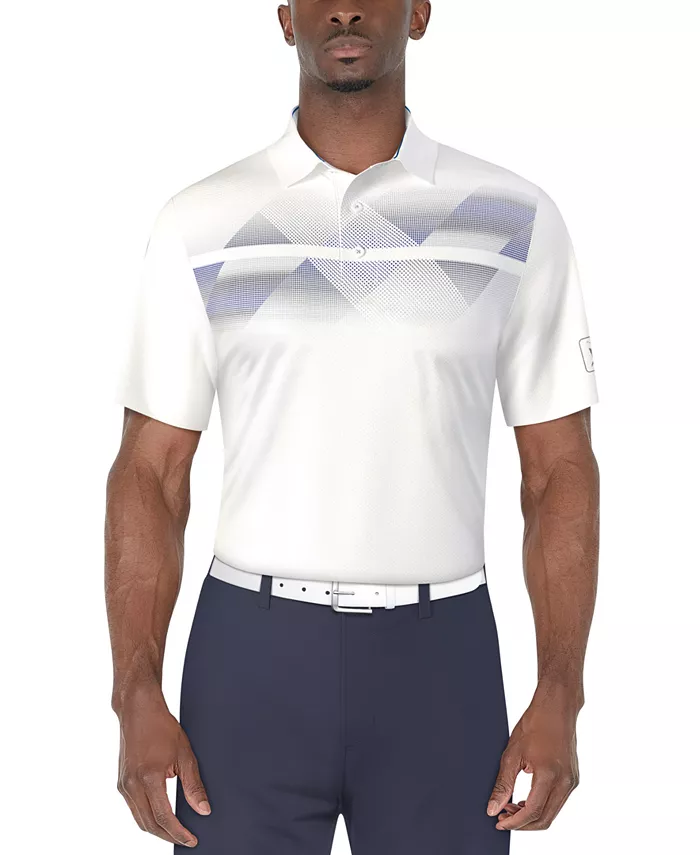 

Мужская поло с геометрическим принтом Solarized PGA TOUR, белый