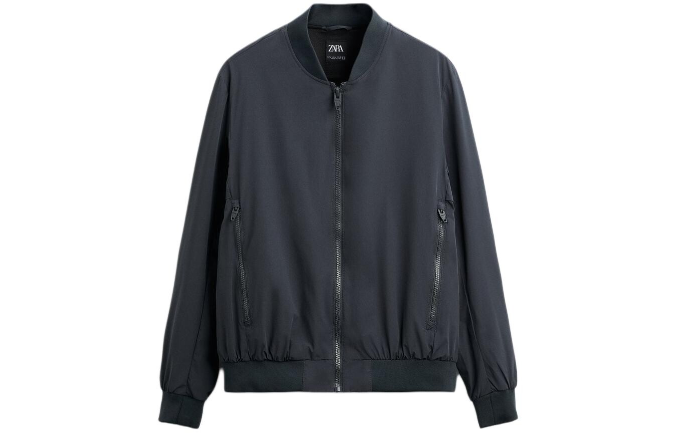 

Стеганая куртка мужская синяя Zara, синий