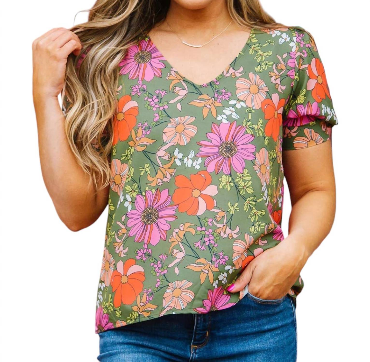 

Топ Maya в винтажном лепестке MICHELLE MCDOWELL, цвет vintage petal