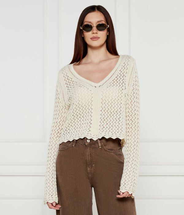 

Блузка пламя Cropped fit Desigual, экрю