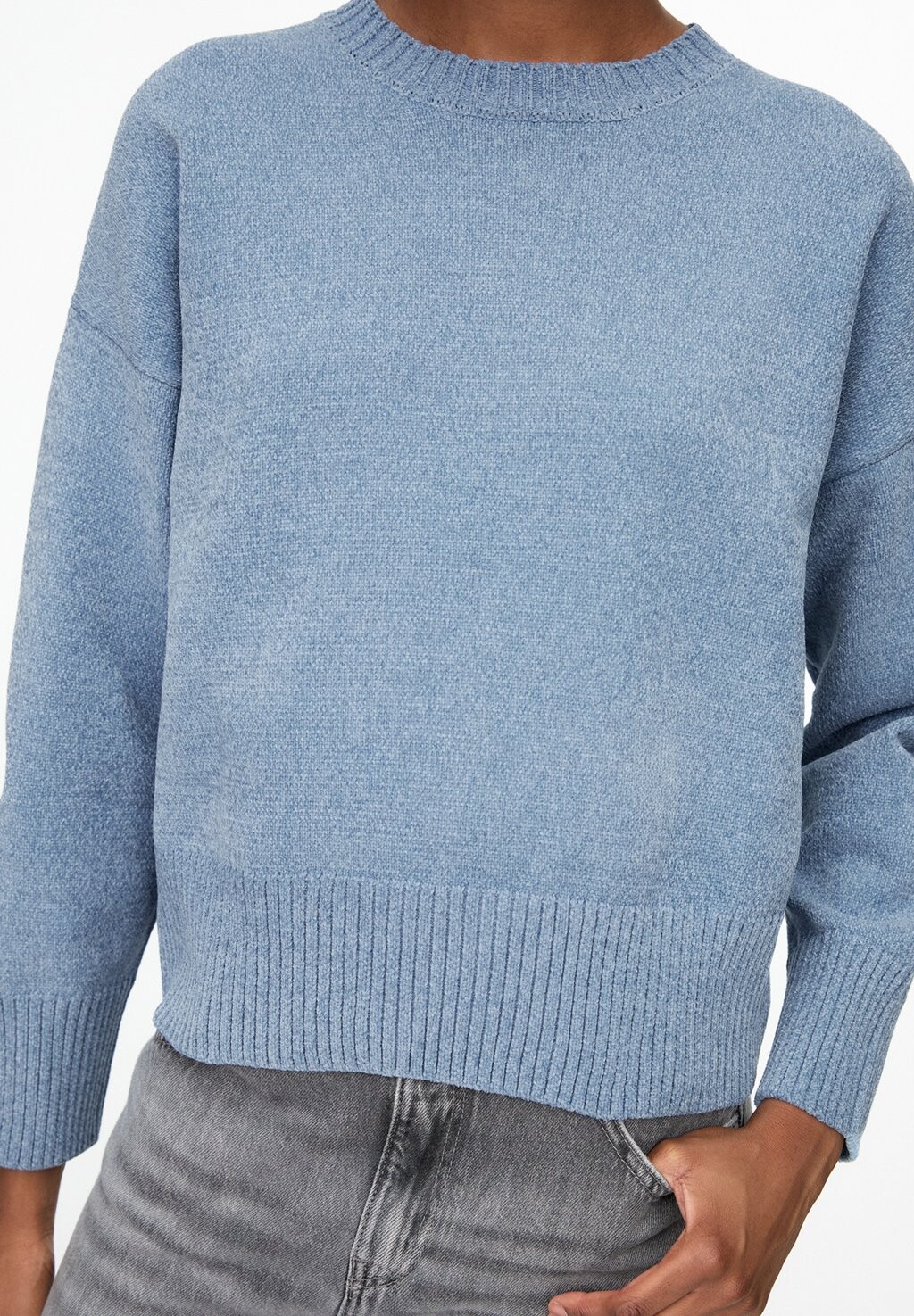 

Джемпер CHENILLE PULL&BEAR, синий
