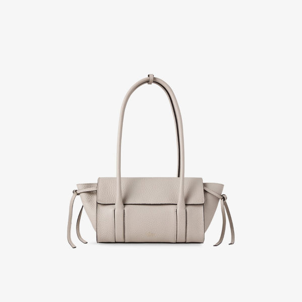 

Мини-сумка-тоут Bayswater из мягкой кожи Mulberry, цвет chalk