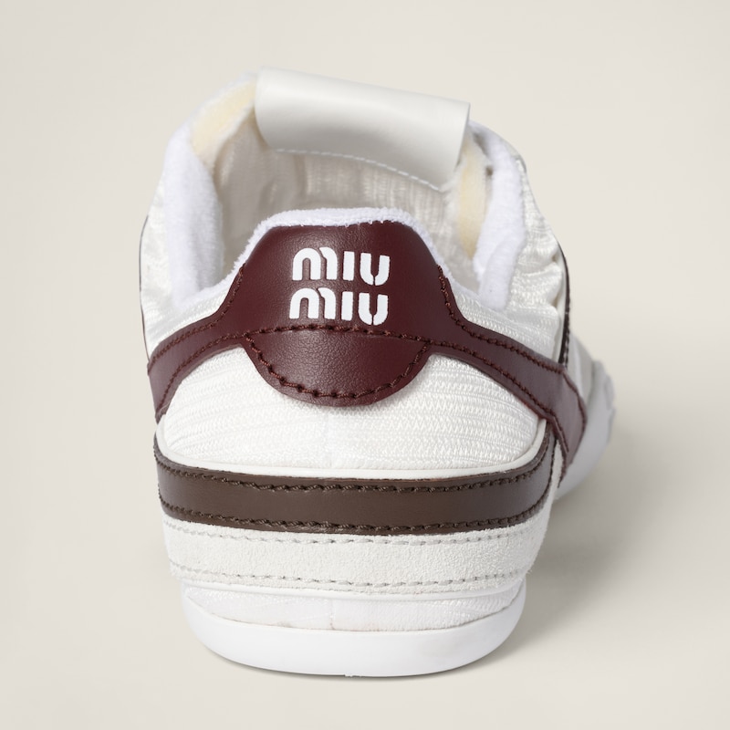 Кроссовки для занятий спортом из технической ткани и замши Miu Miu, мультиколор — фото 3