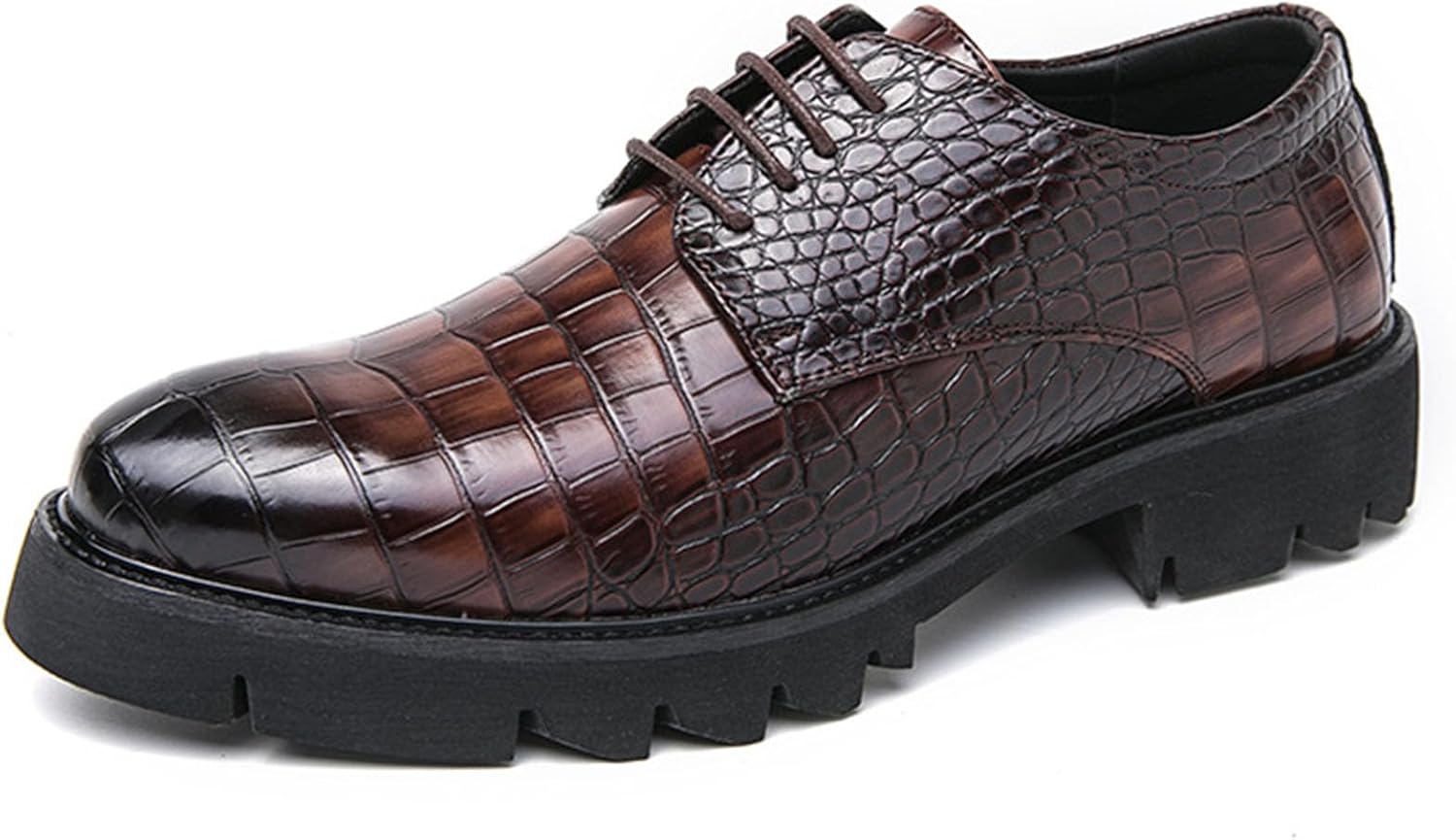 

Классические мужские деловые кожаные туфли с толстой подошвой, винтажные и модные резные кожаные оксфорды, формальные кожаные туфли для свадьбы Vannida, коричневый
