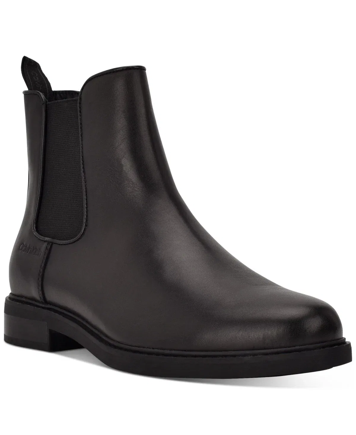 Ботинки Calvin Klein Fenwick из черной кожи с круглым носком, модель Chelsea JZZ1281