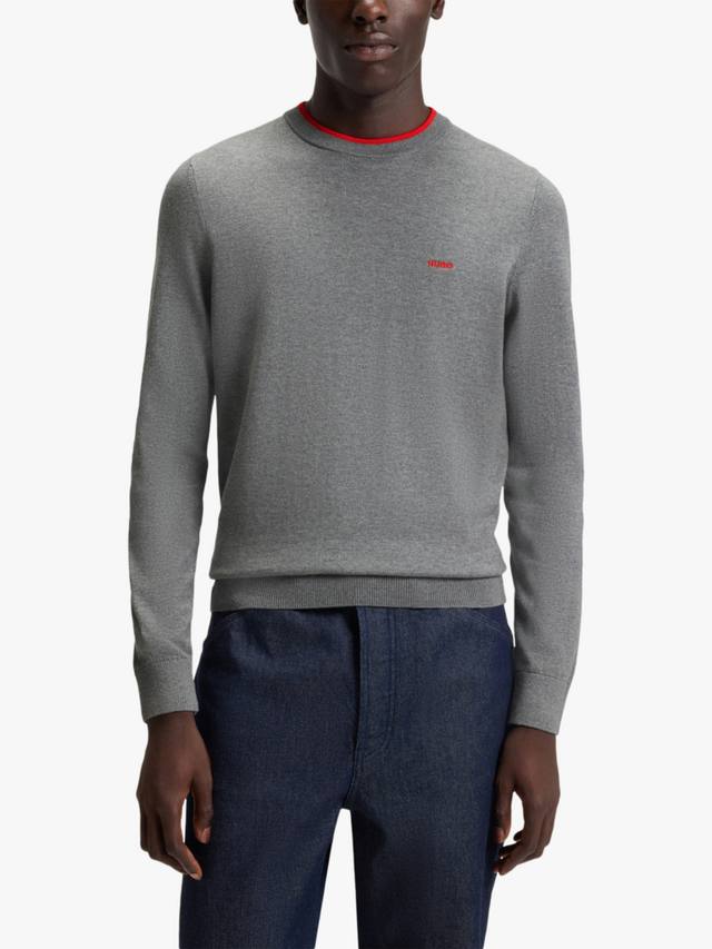 

Худи HUGO с круглым вырезом из хлопковой смеси HUGO BOSS, Grey