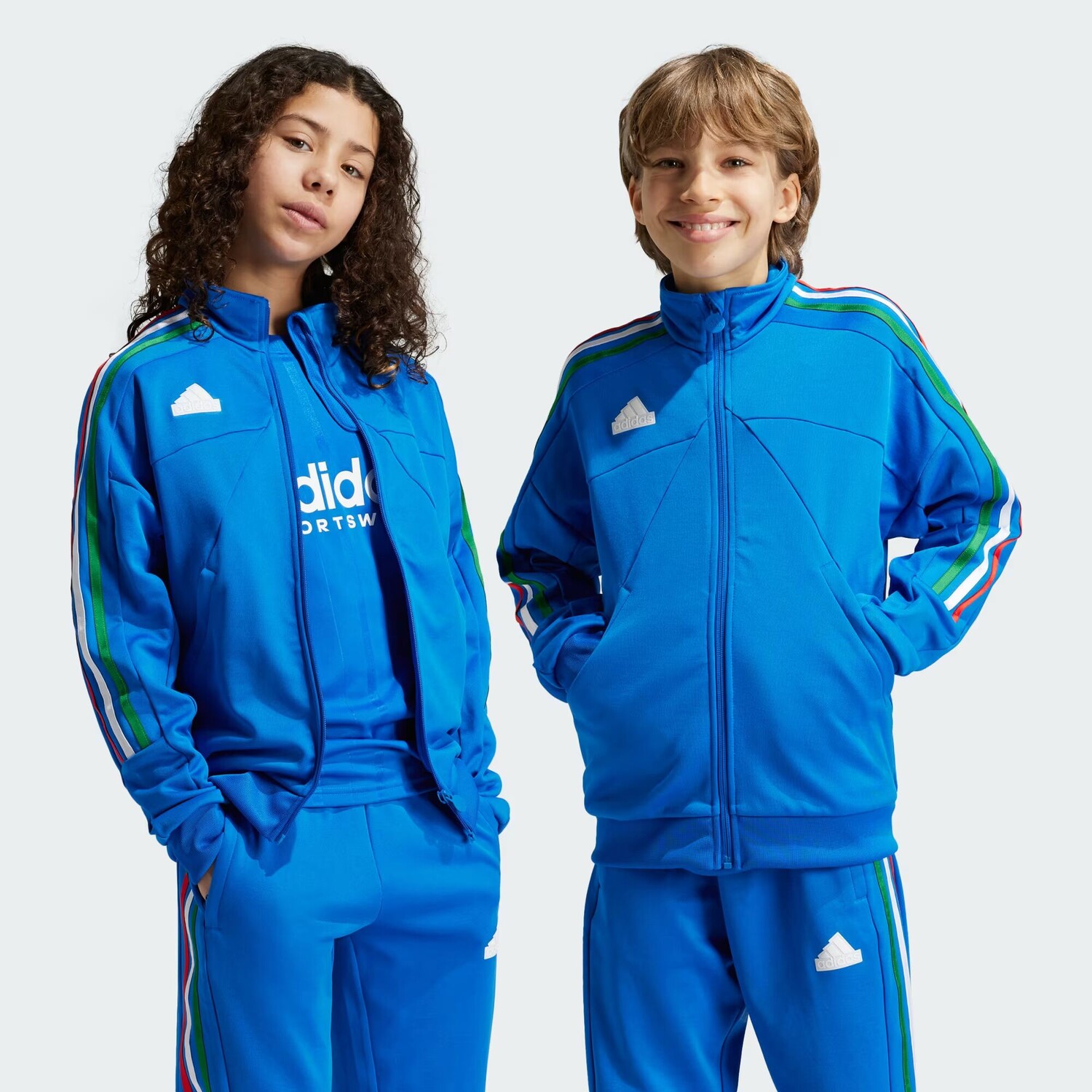 

J NP Свитшот на молнии Adidas, цвет Blue/Green/White/Red