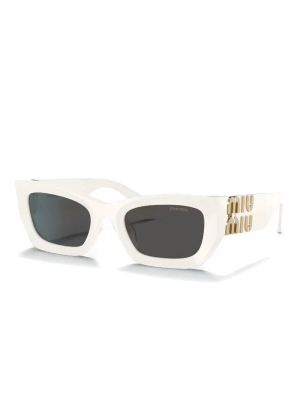 

Солнцезащитные очки 09WS logo-plaqusunglasses Miu Miu Eyewear, белый