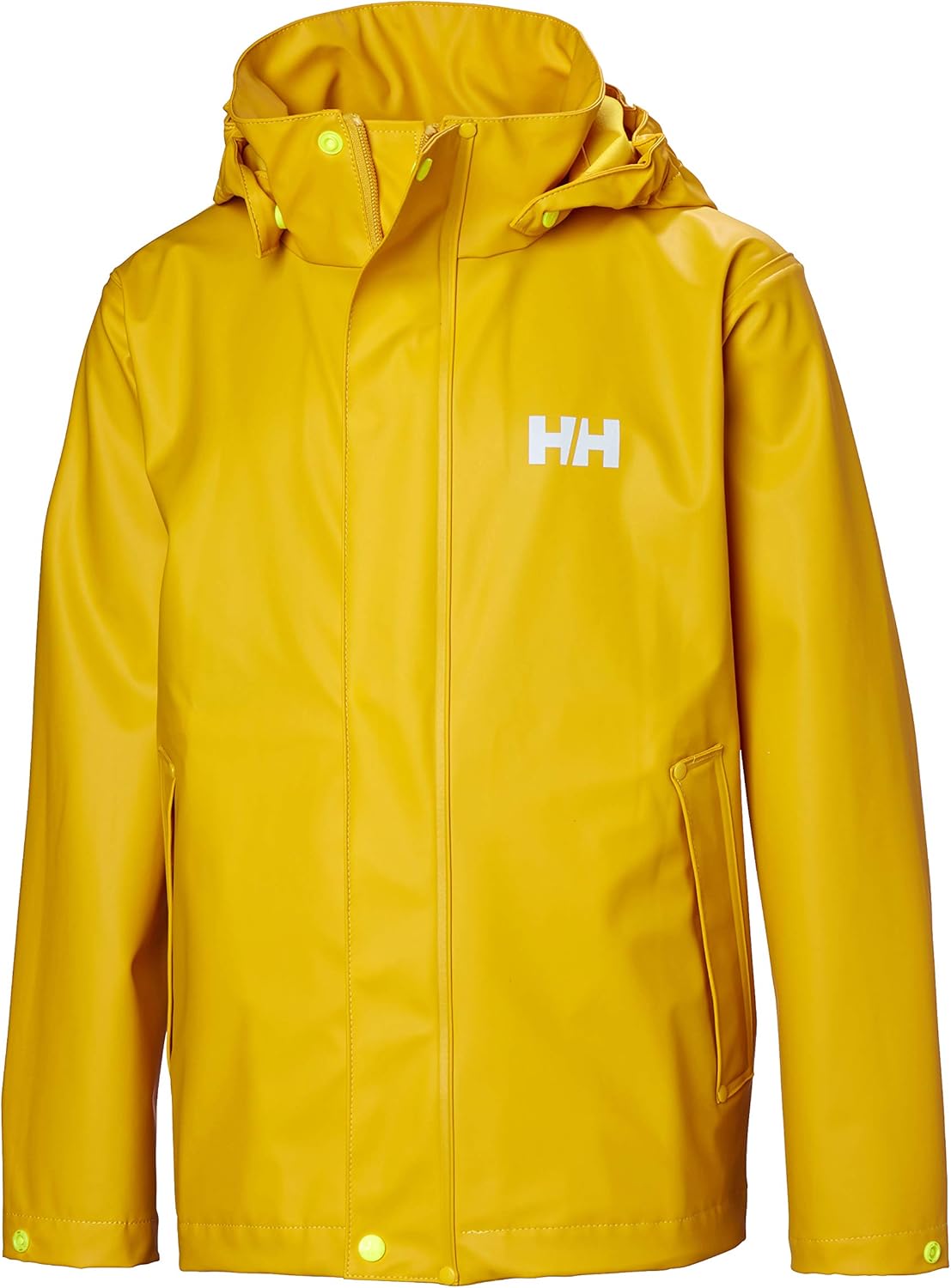 

Куртка Helly-Hansen Junior Moss - унисекс пальто с технологией HELOX, молнией YKK, съемным капюшоном, регулируемыми манжетами и подолом, накладными карманами Helly Hansen, 344 Essential Yellow