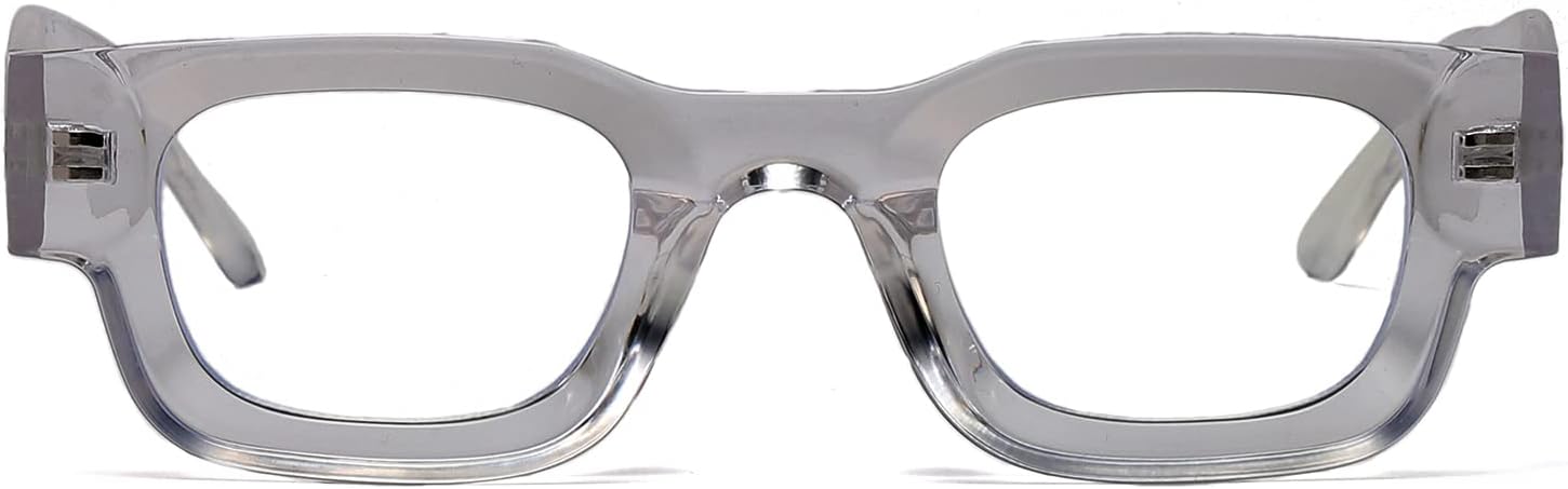 

Солнцезащитные очки EYLRIM в толстой квадратной оправе для женщин и мужчин, массивные прямоугольные поляризованные солнцезащитные очки с защитой UV400, A83 Transparent Grey/Anti-blue Lens