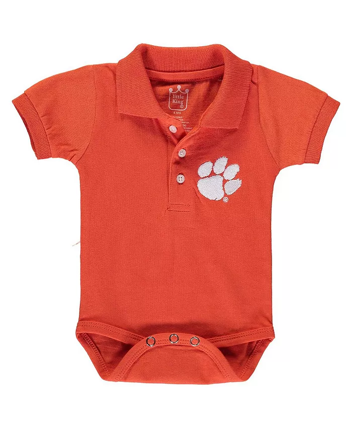 

Детский поло-боди оранжевого цвета Clemson Tigers для мальчиков и девочек Little King Apparel