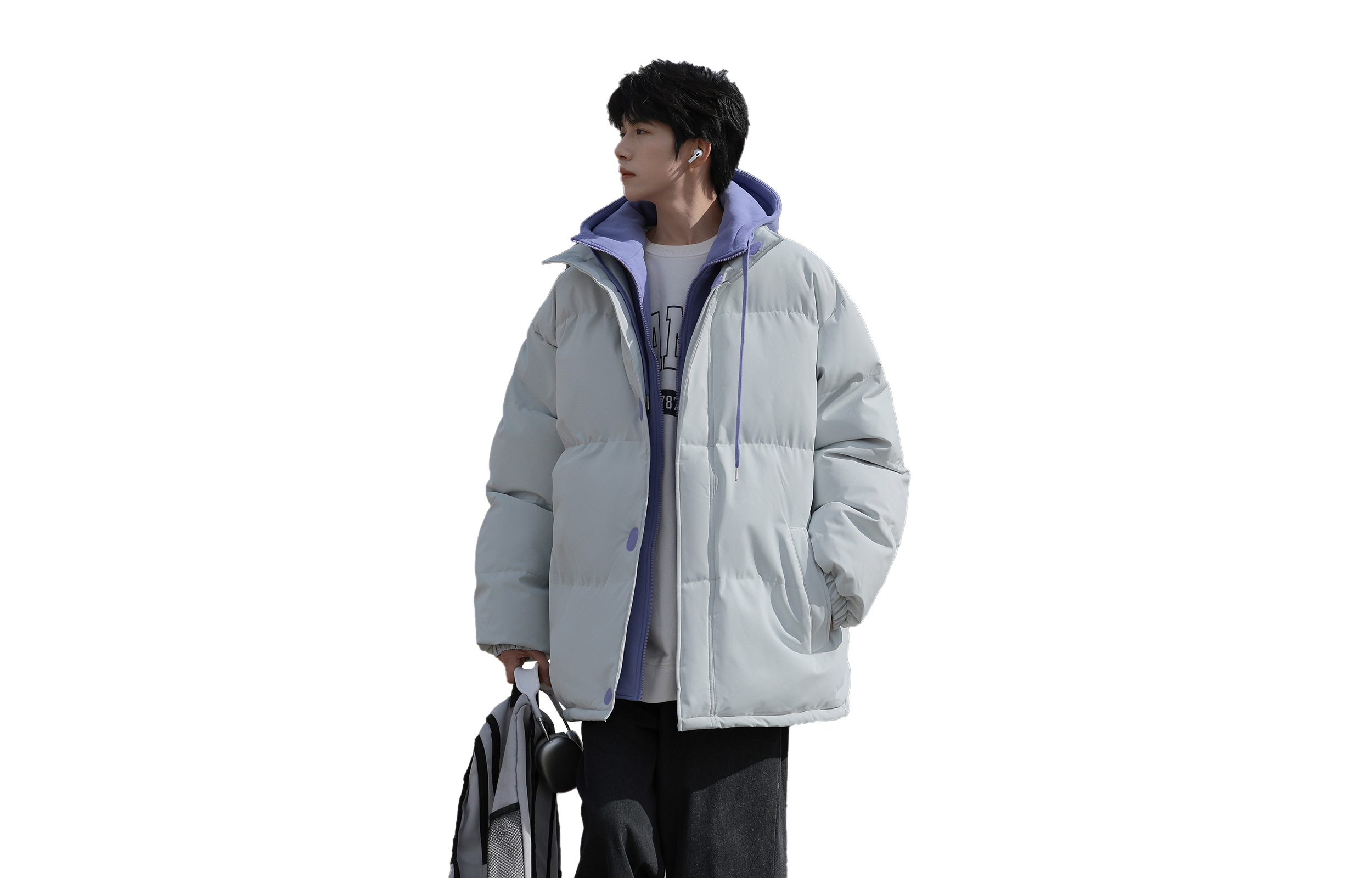 

MONTVOO Пуховик Unisex, White Gray