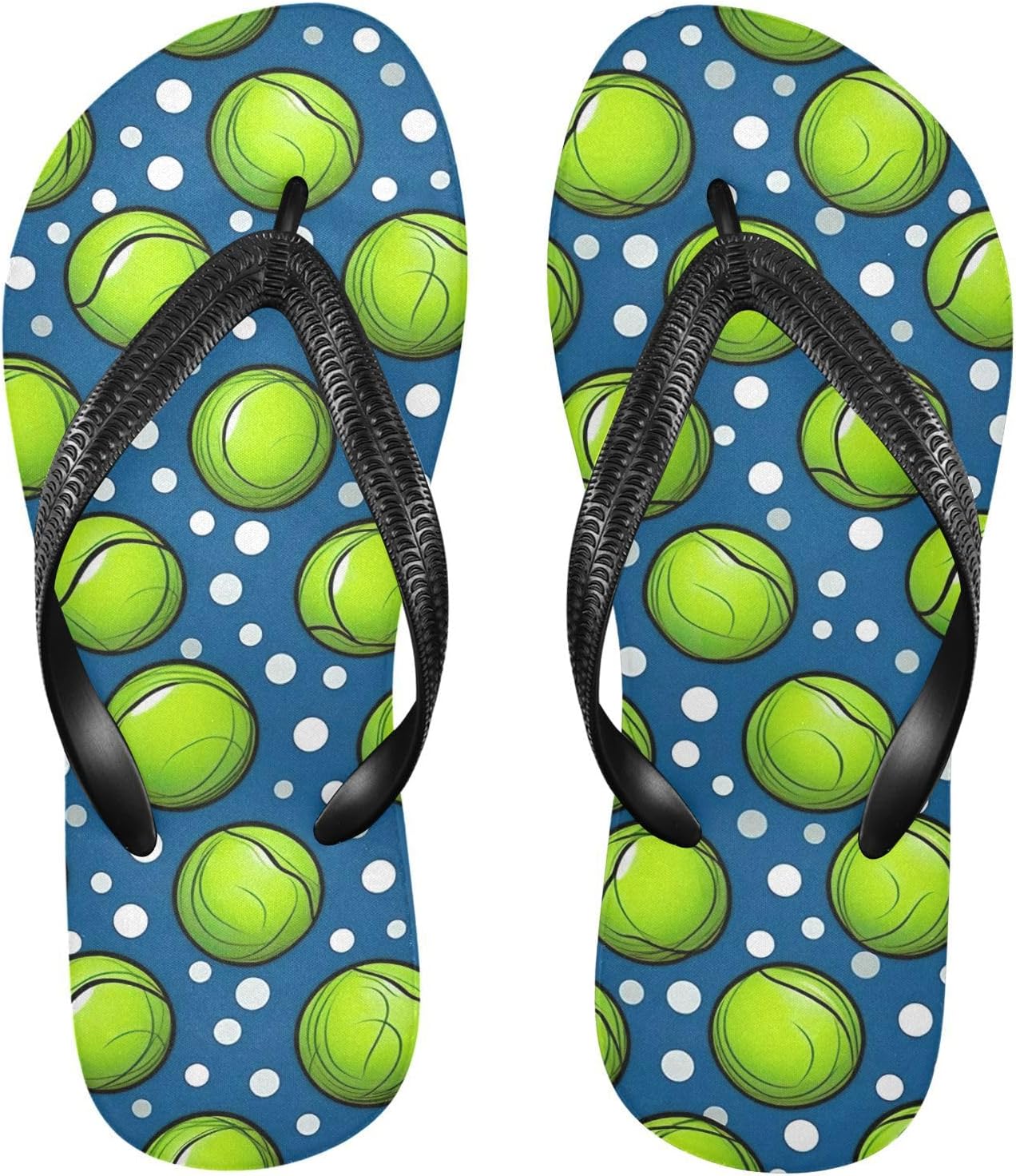 

Женские и мужские шлепанцы SPRIPORT с теннисными мячами и горошком, тонкие, с упругой стелькой и нескользящей резиновой подошвой, удобные повседневные сандалии для пляжа и прогулок летом, Multicoloured